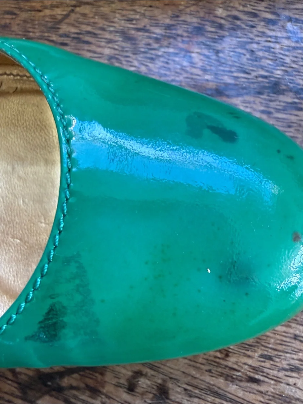 J. Crew Emerald Green Patent Leather Heels size 7